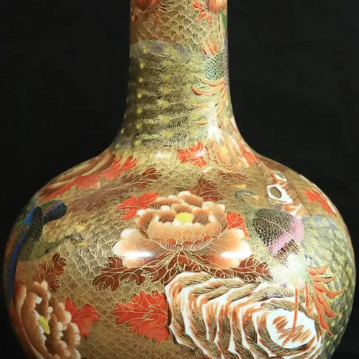 [BUNJANG] Chinese Porcelain Peacock Vase / 중국 도자기 금사법랑 공작문 상병 골동품 고미술품 수집품