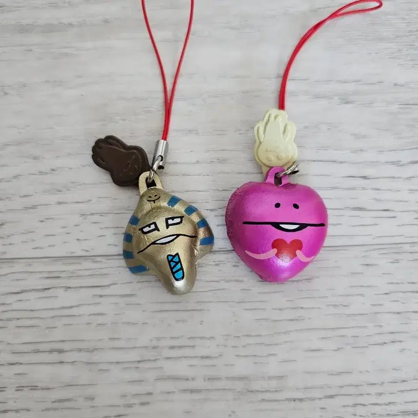 [BUNJANG] Nameko Chocolate Keychain Set (Heart, Sphinx, Pharaoh) / 나메코 초콜릿 키링 2개 세트 하트 스핑크스 파라오 세트판매