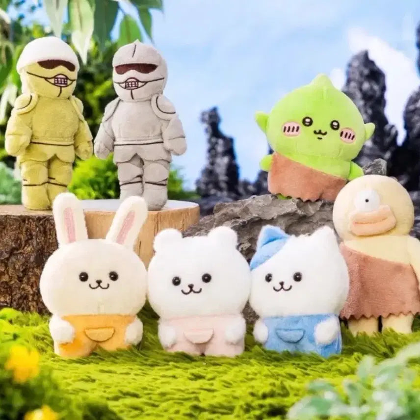 [BUNJANG] Chiikawa Park Bunny Charm Set (Hachiware &amp; Usagi) / 치이카와파크 무슨무슨바니안 난또까바니안 미니 키링 하치와레 우사기 일괄