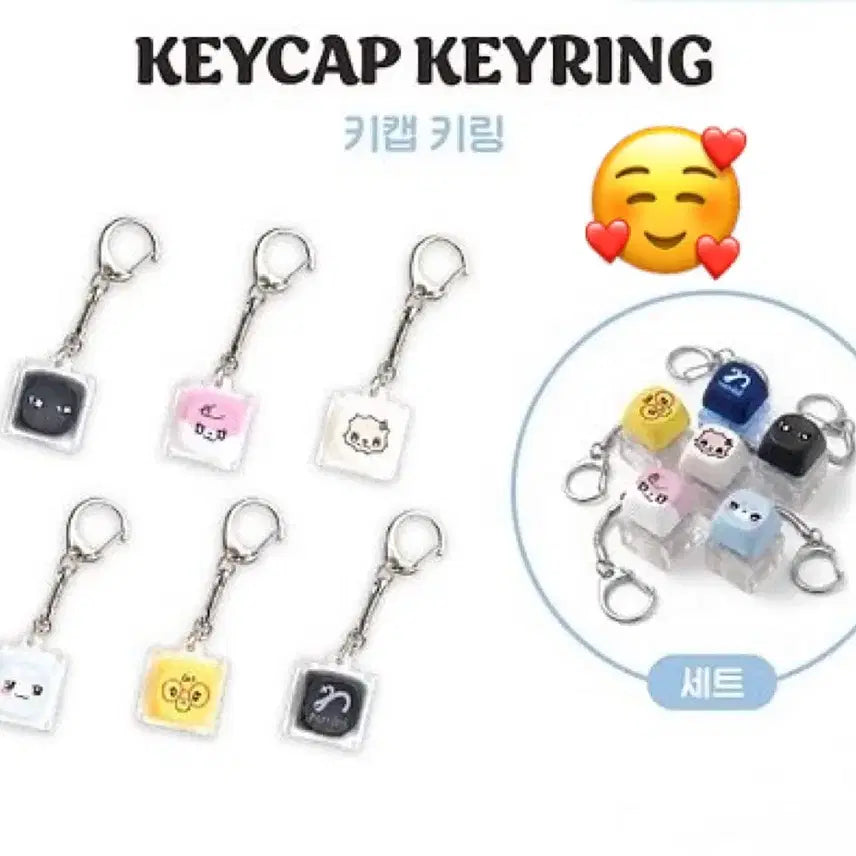 [BUNJANG] Lysn Rêverie Keyring 6-Piece Set Goods / 레미니 키캡키링 6종세트 리센느 굿즈