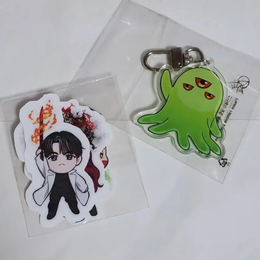 [BUNJANG] Isekai Mistake Hunter Sticker &amp; Lemming Keyring / 이세계 착각 헌터 스티커 레밍 키링