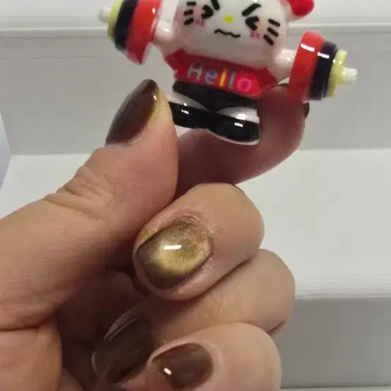 [BUNJANG] Hello Kitty Weightlifting Figure Set / 헬로키티 역기 피규어 세트