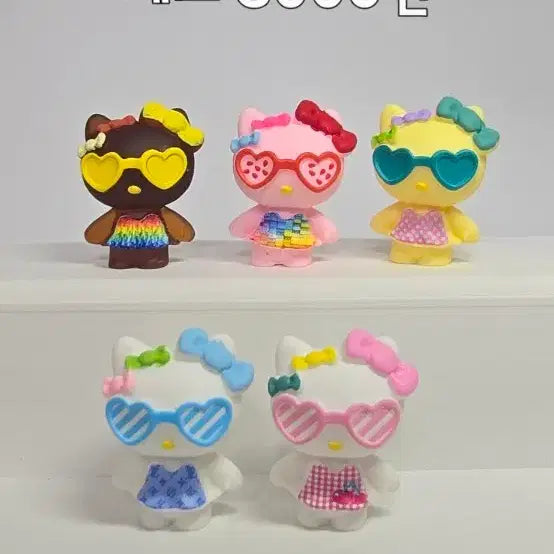 [BUNJANG] Hello Kitty Sunglasses Figure Set / 키티 선글라스 피규어 세트