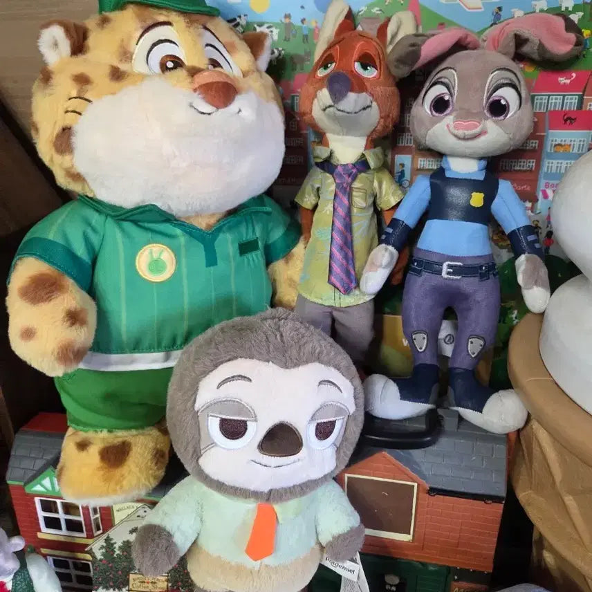 [BUNJANG] Zootopia Character Plush Bundle Set (4 pieces) / 주토피아 인형 4개 일괄
