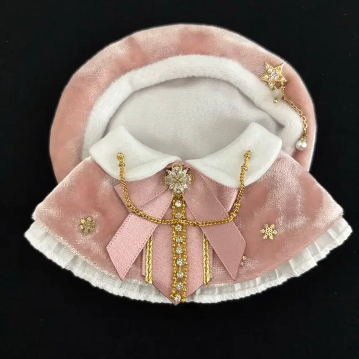 [BUNJANG] Ninimal 10cm Velvet Cape + Beret (Pink) / 니니멀 10cm 벨벳케이프+베레모(핑크)