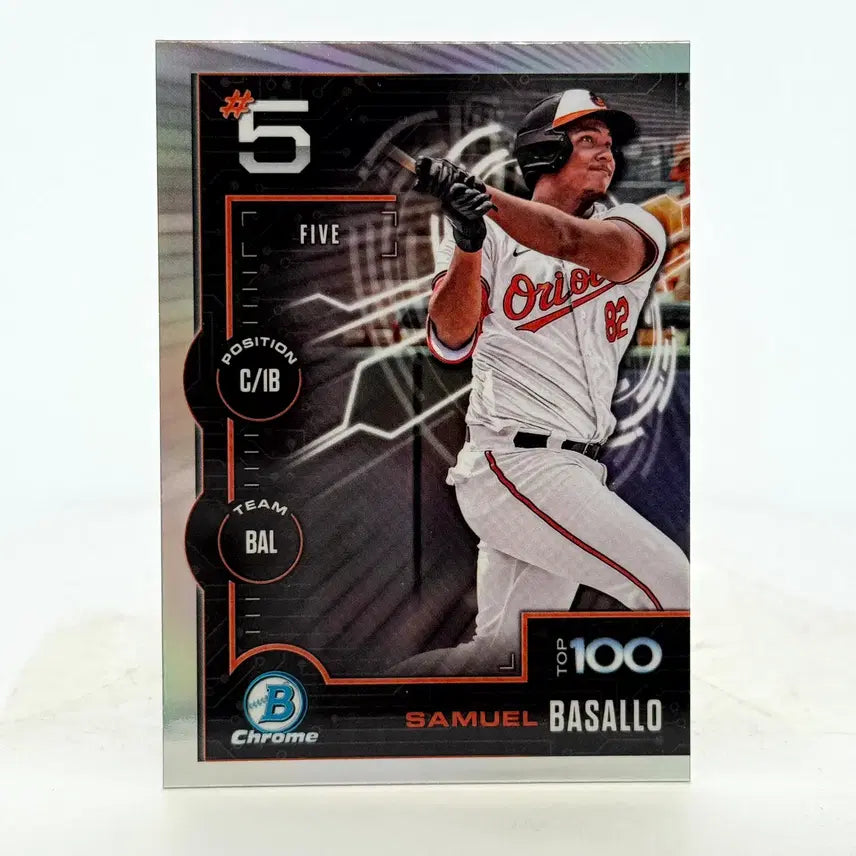 [BUNJANG] Baltimore Orioles Samuel Basallo TOP 100 2025 Bowman Baseball Card / 볼티모어 오리올스 사무엘 바살로 TOP 100 2025 BOWMAN