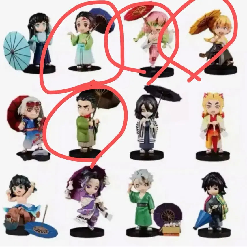 [BUNJANG] Demon Slayer Chibi Figure Set (12 Types) / 귀멸의 칼날 치비 피규어 12종