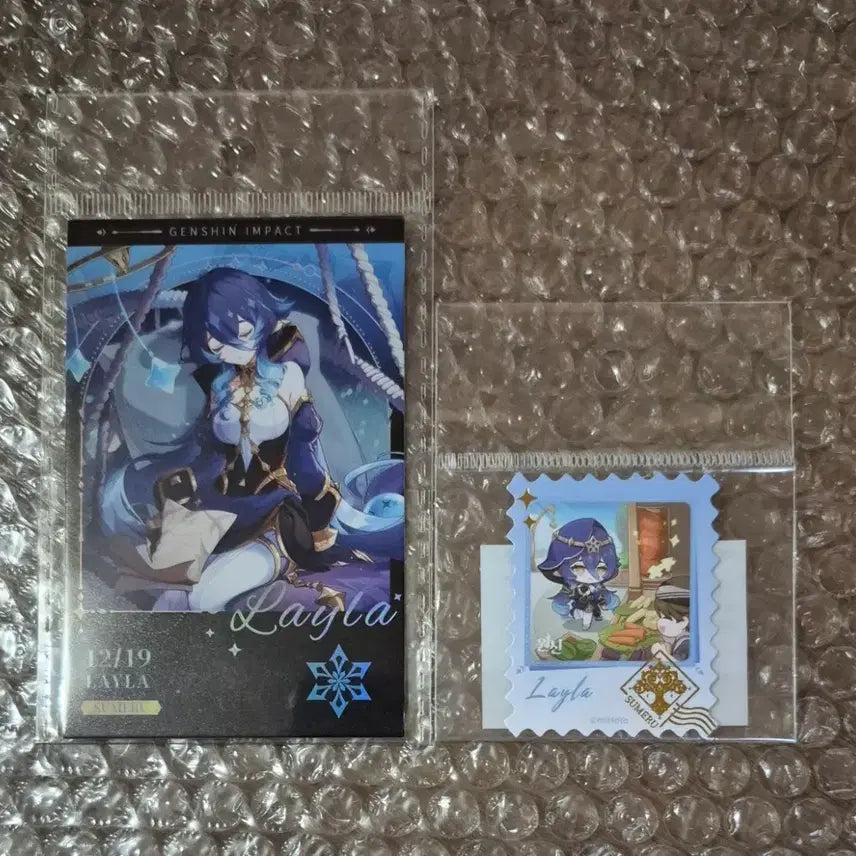 [BUNJANG] Genshin Impact Layla PC Lounge Holo Stamp Set / 원신 레일라 pc라운지 홀그 우표 세트