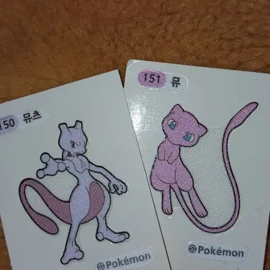 [BUNJANG] Pokemon Stickers 151 Mew &amp; 150 Mewtwo Bundle Set / 포켓몬 띠부씬 151 뮤&amp;150 뮤츠 일관 판매