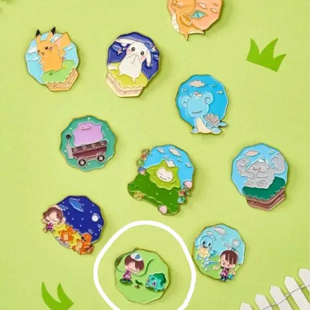 [BUNJANG] Pokemon Pocopia Bulbasaur and Sprout Metal Badge (Sealed) / [미개봉] 포켓몬 가챠 > 포코피아 이상해씨와 싹을 틔우자 메탈 뱃지