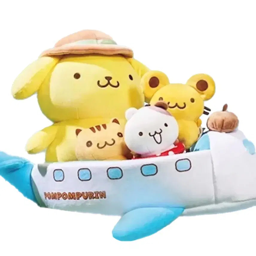 [BUNJANG] Pompompurin Last One Prize - Airplane Plush Doll / [택포10!] 폼폼푸린 쿠지 라스트원 상 - 비행기 봉제 인형 라원상