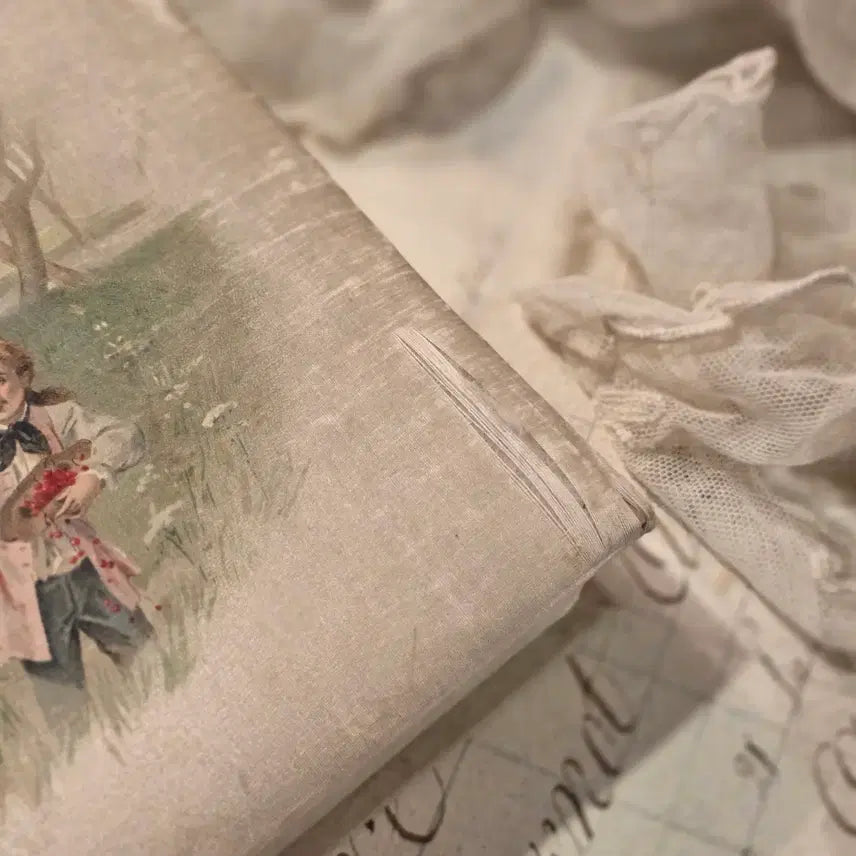 [BUNJANG] Antique Silk Box Victorian Flower Vintage Storage Box / 희귀 앤틱 실크 박스 16cm 빅토리안 플라워 빈티지 보관함
