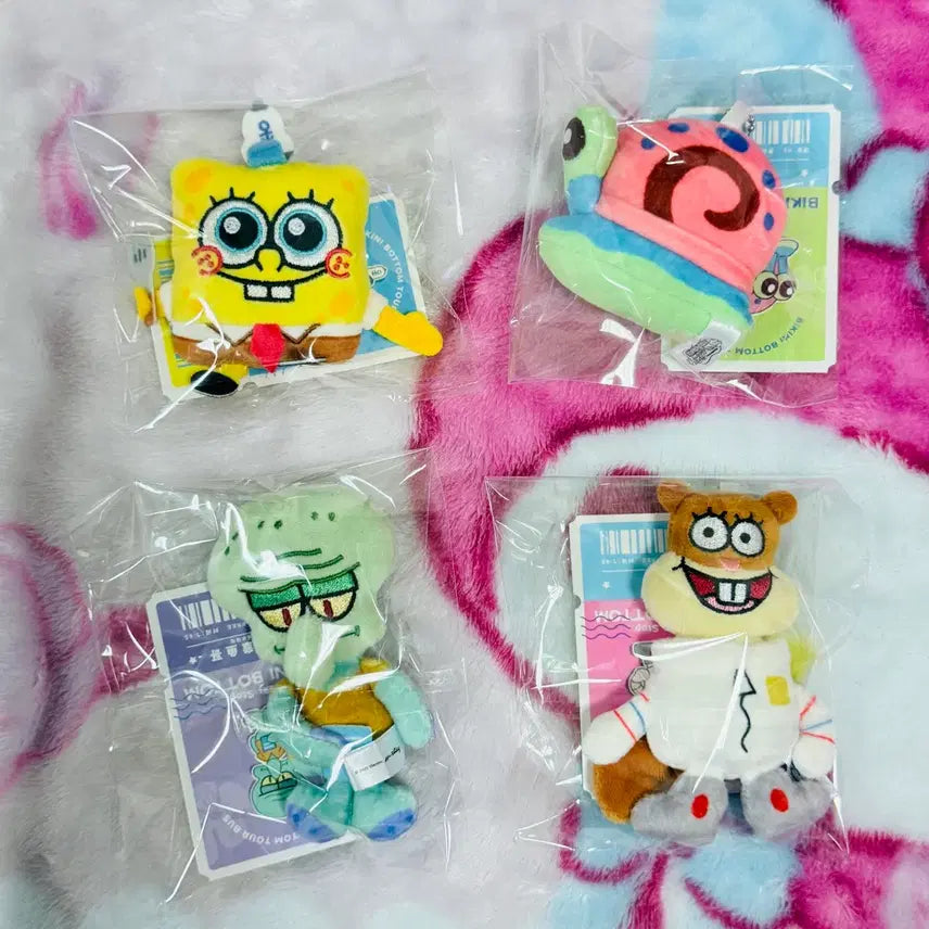 [BUNJANG] SpongeBob SquarePants Characters 4-Piece Set / 스폰지밥 핑핑이 다람이 징징이 4종세트