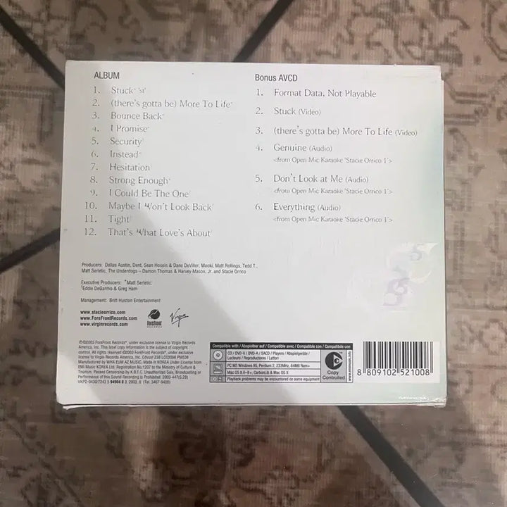 [BUNJANG] Stacie Orrico Special Edition AVCD / 스테이시 오리코 스페셜 에디션 AVCD