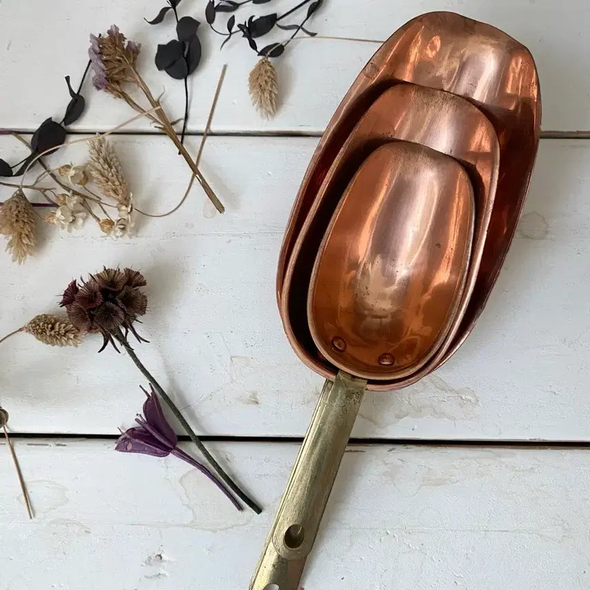 [BUNJANG] Vintage Copper Scoop Set (3 Sizes) / 빈티지 쿠퍼 스쿱 3종 세트