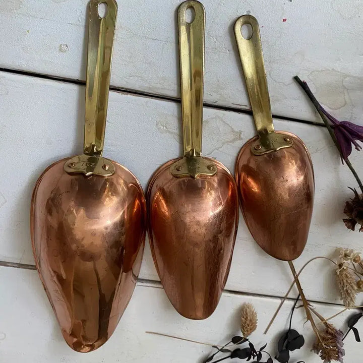 [BUNJANG] Vintage Copper Scoop Set (3 Sizes) / 빈티지 쿠퍼 스쿱 3종 세트