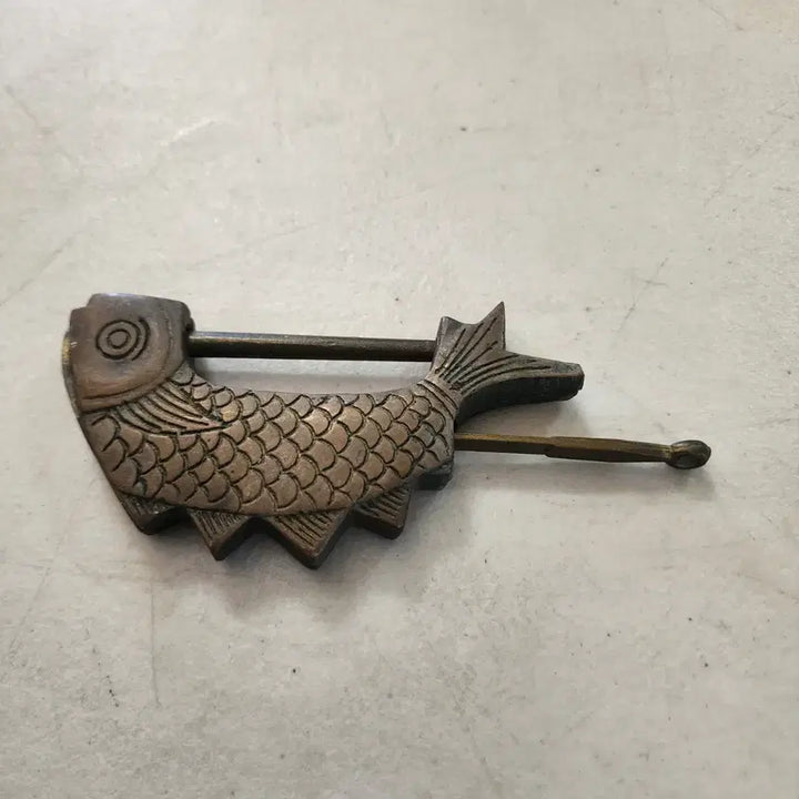 [BUNJANG] Brass Fish Lock / 놋쇠 붕어 자물통  17000원