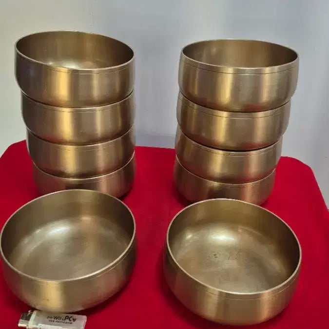 [BUNJANG] Large Yugi Serving Bowls - Set of 10 / 대형 유기 대접 10점