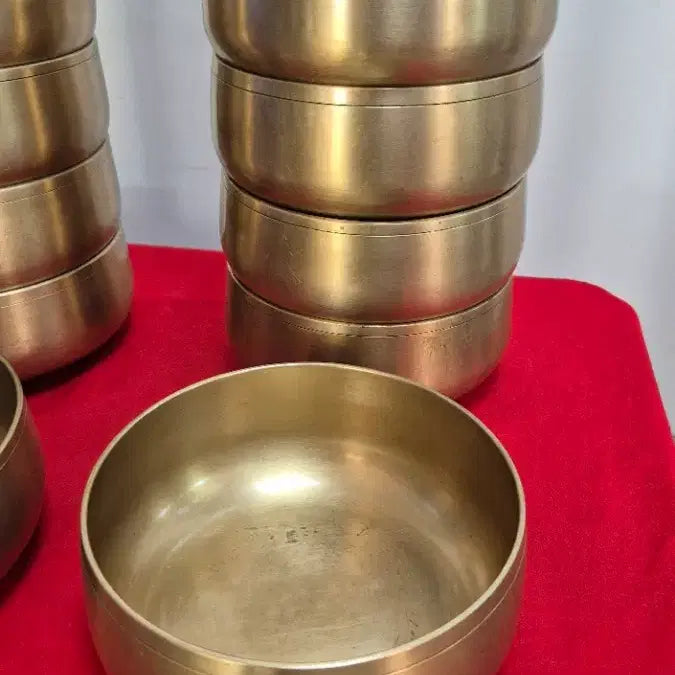 [BUNJANG] Large Yugi Serving Bowls - Set of 10 / 대형 유기 대접 10점