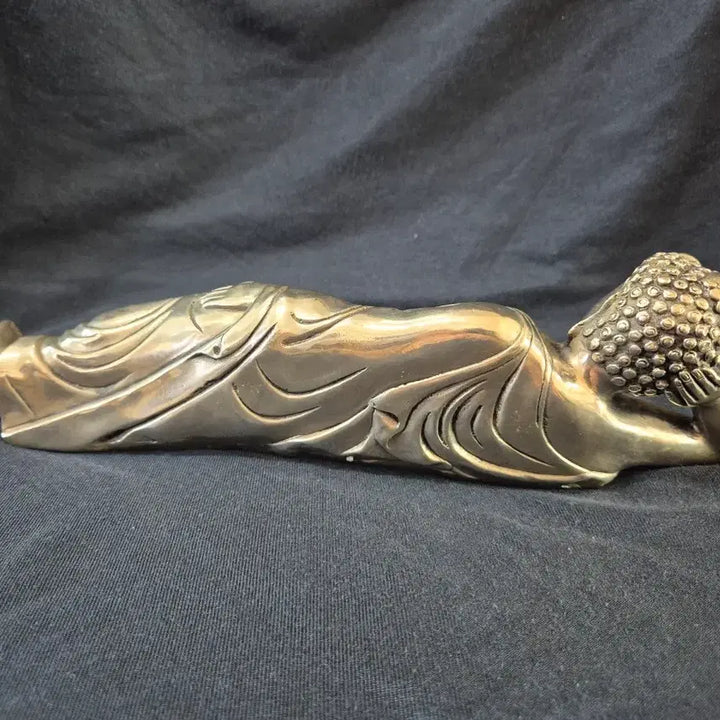[BUNJANG] White Copper Reclining Buddha Statue / 백동 와불상