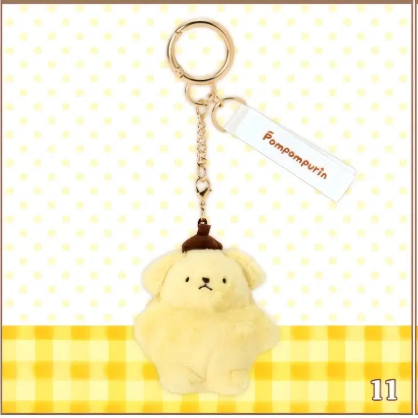[BUNJANG] Sanrio 30th Anniversary Pompompurin Keychain Holder / 산리오 30주년 그때 그시절 폼폼푸린 키체인 키홀더 키링