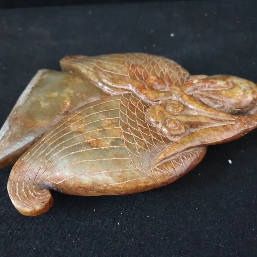 [BUNJANG] Antique Bronze Eagle Statue Holding Reishi Mushroom / (수원만물)불로초를 물고있는 춮토 독수리상