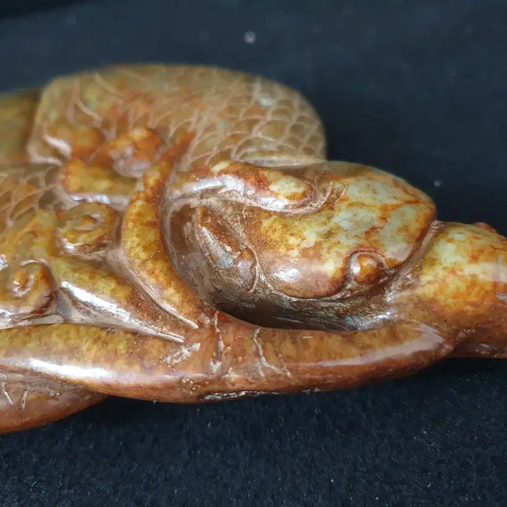 [BUNJANG] Antique Bronze Eagle Statue Holding Reishi Mushroom / (수원만물)불로초를 물고있는 춮토 독수리상