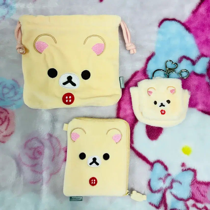 [BUNJANG] Rilakkuma 3-Piece Pouch Set / 리락쿠마 파우치 3종 세트