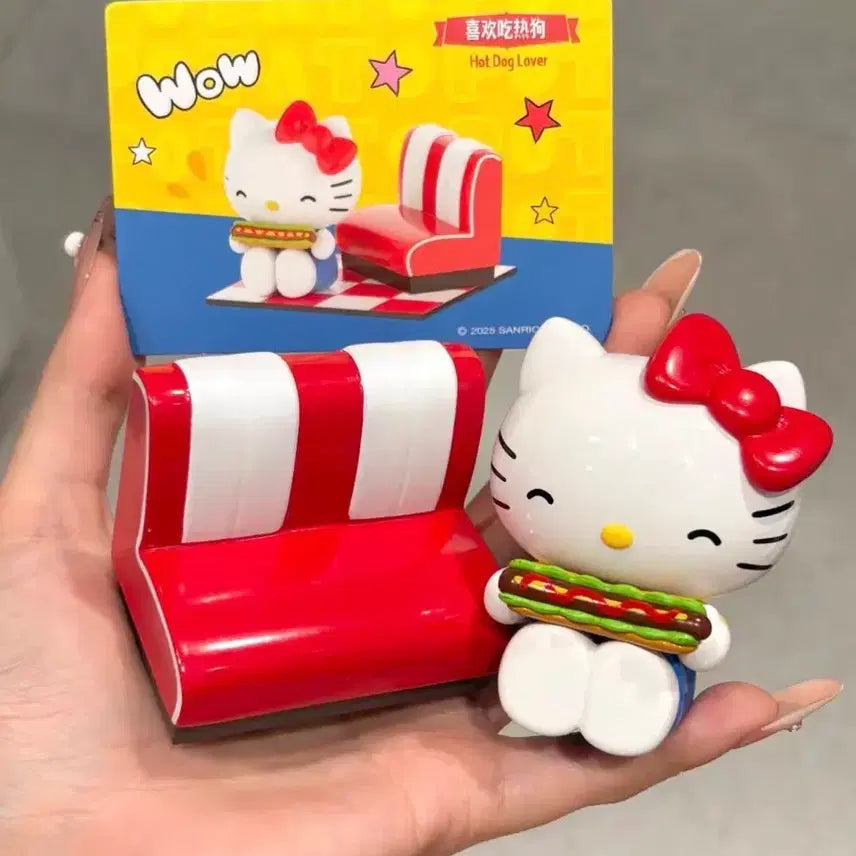 [BUNJANG] Miniso Hello Kitty Restaurant Series Figure (Hot Dog) / 미니소 헬로키티 레스토랑 시리즈 피규어(핫도그)
