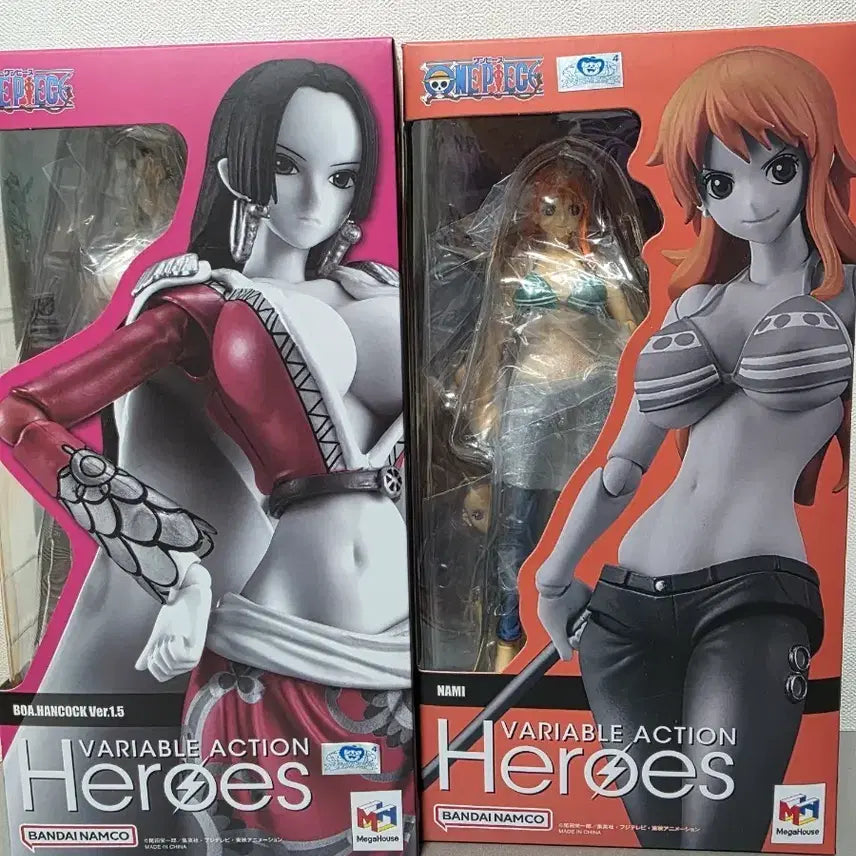 [BUNJANG] One Piece Variable Action Heroes Nami/Hancock Figure Bundle (Opened) / 원피스 배리어블 액션 히어로즈 나미/핸콕 피규어 일괄 개봉품