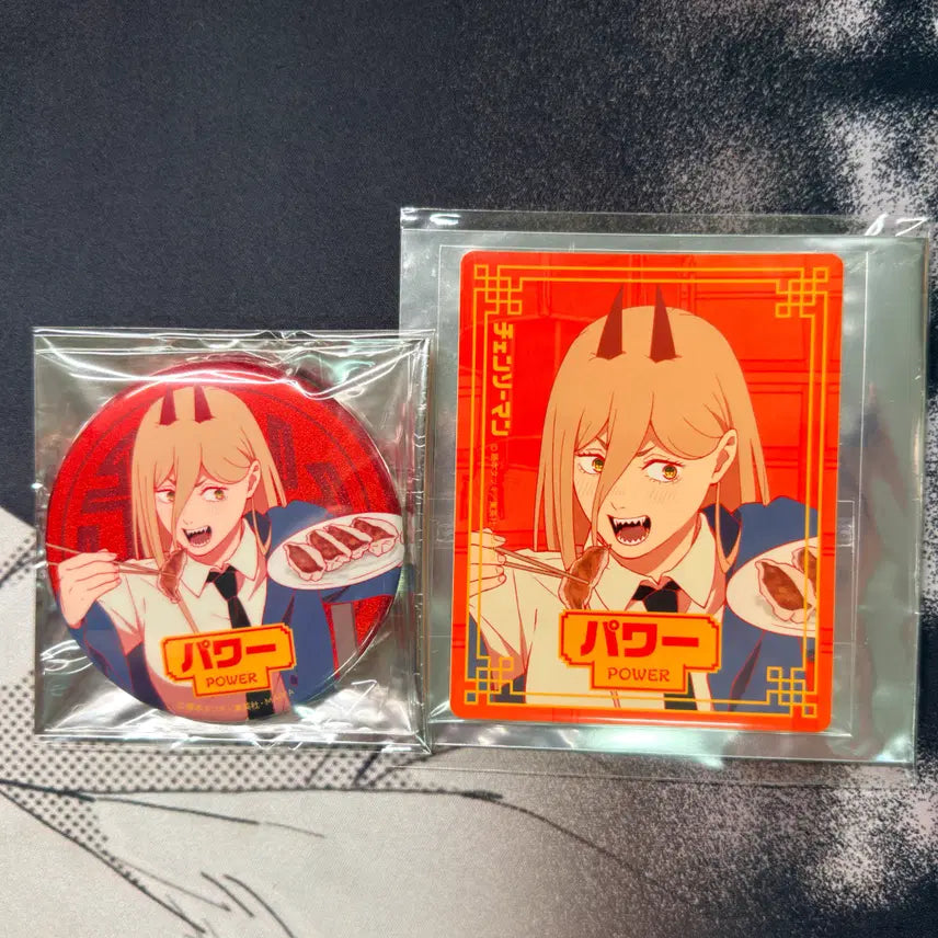 [BUNJANG] Chainsaw Man Nan-ja Town Power Badge &amp; Sticker Set / 체인소맨 난자타운 파워 뱃지&amp;스티커 세트 판매합니다