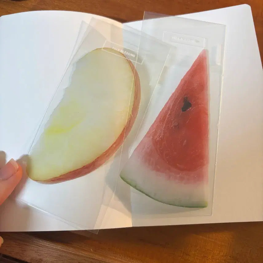 [BUNJANG] Lee Okto Watermelon Apple Bookmark (Sealed) / 이옥토 책갈피 수박 사과 옥토 미개봉