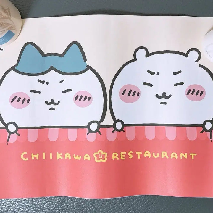 [BUNJANG] Chiikawa Restaurant Paper Table Mat Set (2 pcs) / 치이카와 레스토랑 페이퍼 테이블 매트 2장 세트