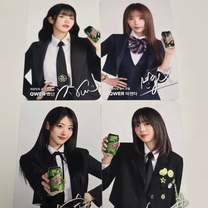 [BUNJANG] QWER Mountain Dew Collaboration Photocard Set (4 Members) / QWER 마운틴듀 포카