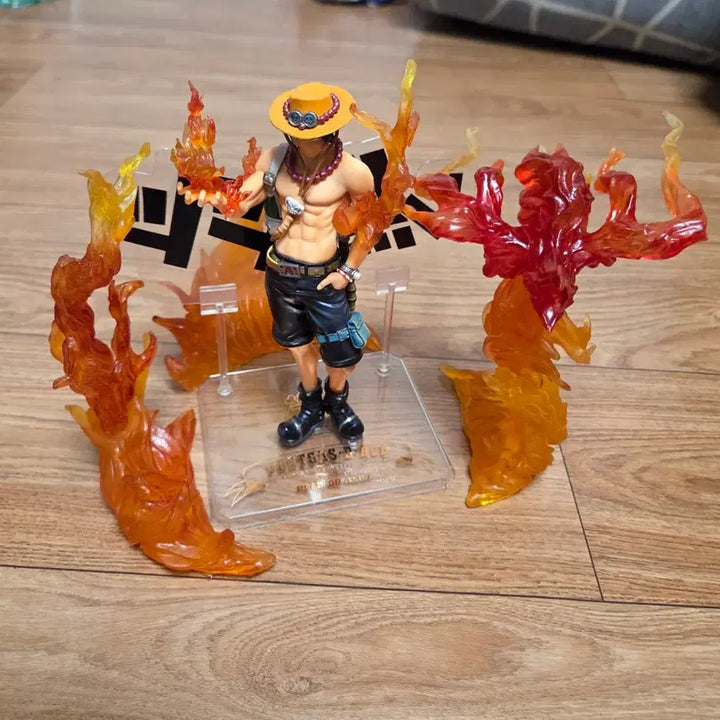 [BUNJANG] One Piece Ace Figure with Flame Effect / 원피스 에이스 피규어 불꽃 효과 포함
