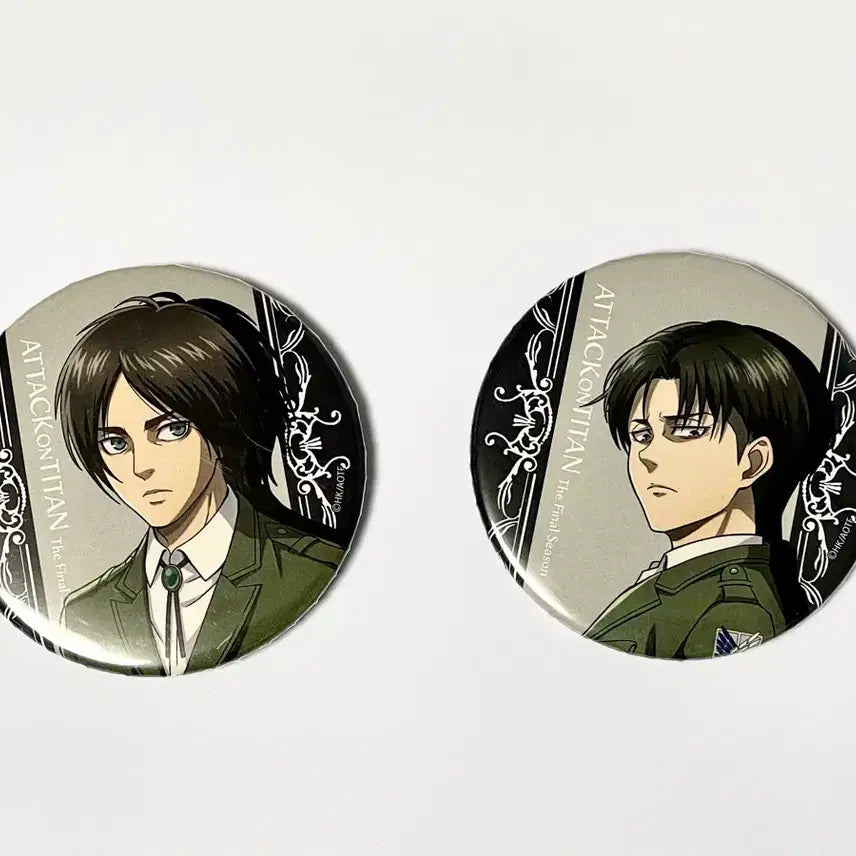 [BUNJANG] Attack on Titan Eren Levi Can Badge Bundle Set / 진격의 거인 에렌 리바이 캔뱃지 일괄