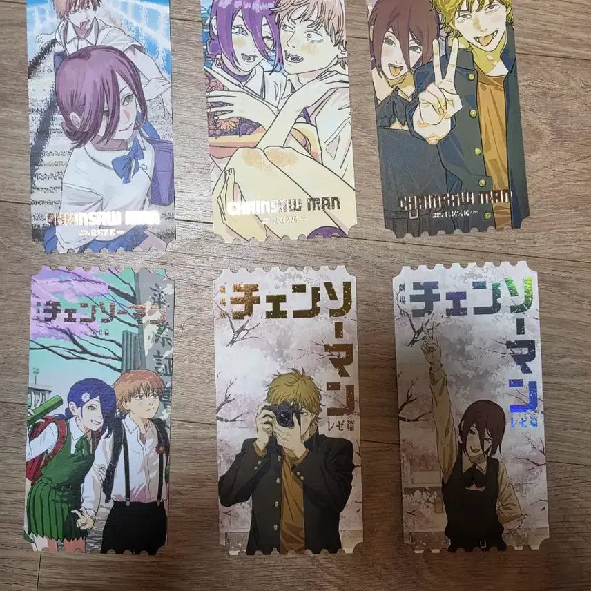 [BUNJANG] Chainsaw Man The Red Artist Original Ticket Set (6 Types) / 체인소맨 레제 오리지널 티켓 6종 비공