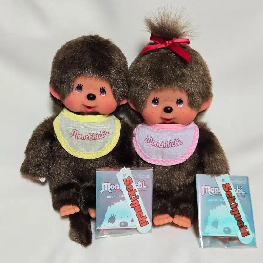 [BUNJANG] Vintage Monchhichi Original Couple Set / 몬치치 고전 기본 오리지날 여아. 남아 커플세트
