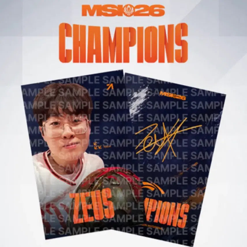 [BUNJANG] HLE Zeus MSI Champions Photocard / 26 HLE MSI Champions Photo Zeus 한화생명 한생 므시 제우스 포카