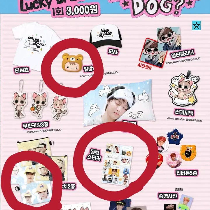 [BUNJANG] &amp;TEAM Eijyu Lucky Draw Bundle Set / 앤팀 의주 생카 럭드 일괄 양도(와글와글백, 말랑이 등)