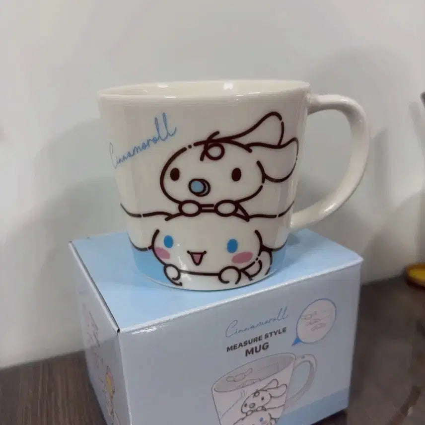 [BUNJANG] Sanrio Cinnamoroll Ceramic Measuring Mug Cup / 산리오 시나모롤 도자기 계량 머그컵