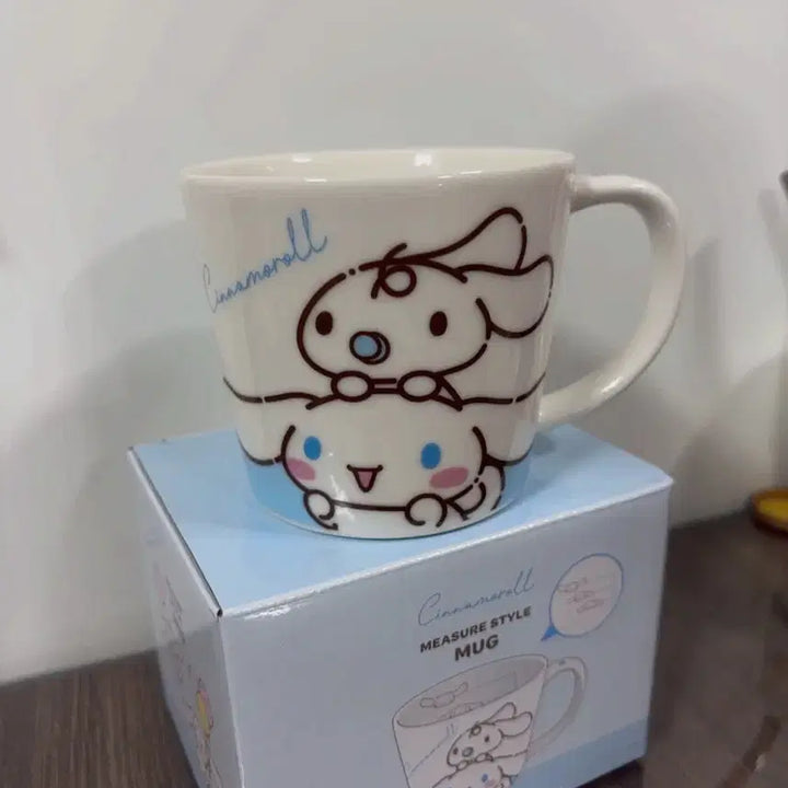 [BUNJANG] Sanrio Cinnamoroll Ceramic Measuring Mug Cup / 산리오 시나모롤 도자기 계량 머그컵