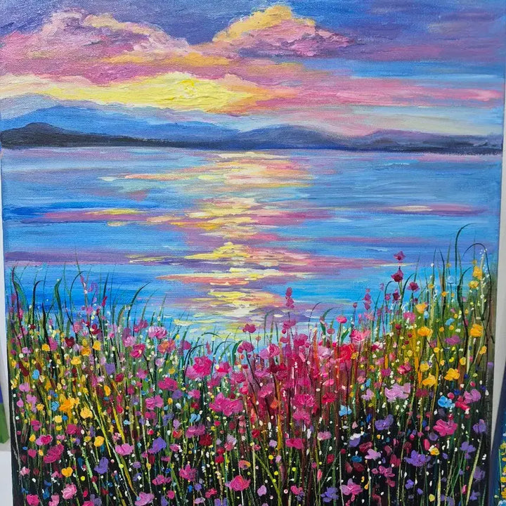 [BUNJANG] Wildflowers Landscape Painting (Size 12) / 들꽃들이 아련하게. 새상품. 원화작품. 12호그림