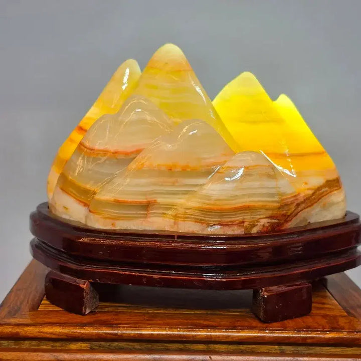 [BUNJANG] Secluded Mountain Landscape Stone with Jade Processing - Mineral Scholar Stone / 26091701 맑고 좋은  기운을 내뿜는 첩첩 산수경석 옥 가공석 광물 수석 팝니다
