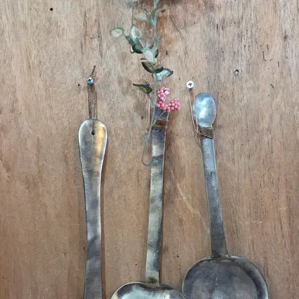 [BUNJANG] Vintage Brass Rice Paddle Set (3 Pieces) / 빈티지 옛날 놋주걱 3점