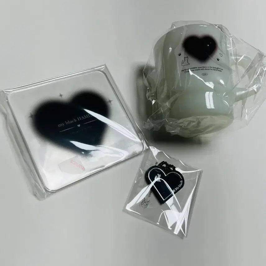 [BUNJANG] PLAVE Hamin Unofficial Milk Glass Cup &amp; Coaster Set / 플레이브 하민 생카 비공식 밀크글라스
