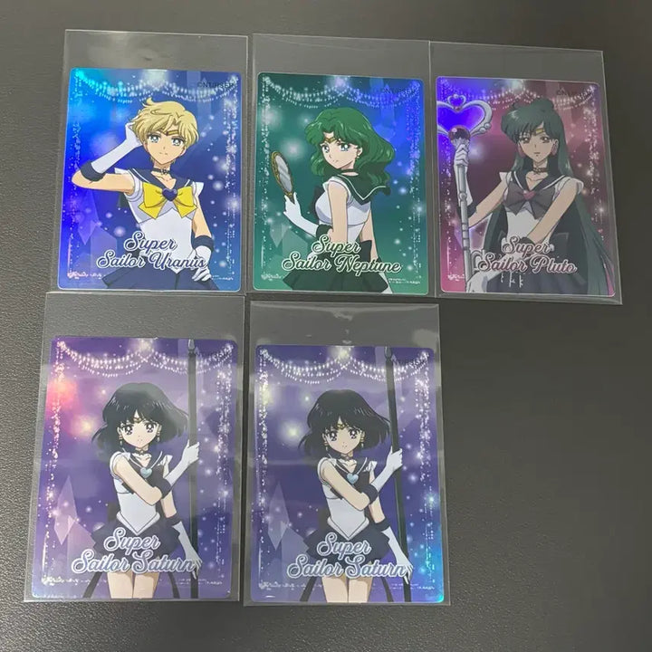 [BUNJANG] Sailor Moon Wafer Hologram Sticker Set (Mars, Mercury, Jupiter, Venus, Neptune, Saturn) / 세일러문 웨하스 홀로그램스티커 세라 머큐리 마스 주피터 아루누스 넵튠 새턴