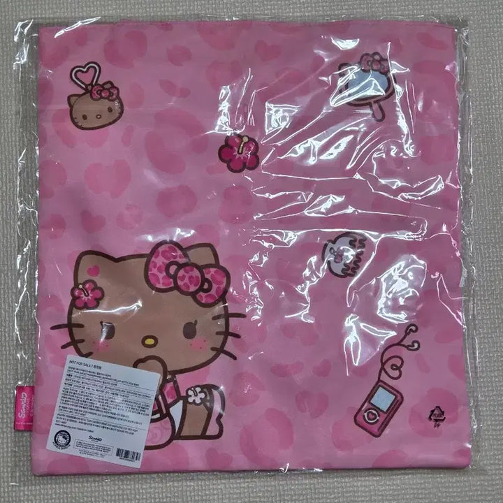 [BUNJANG] WakeMake Hello Kitty Leopard Eco Bag Tanning Kitty / 웨이크메이크 헬로키티 레오파드 에코백 태닝키티 판매
