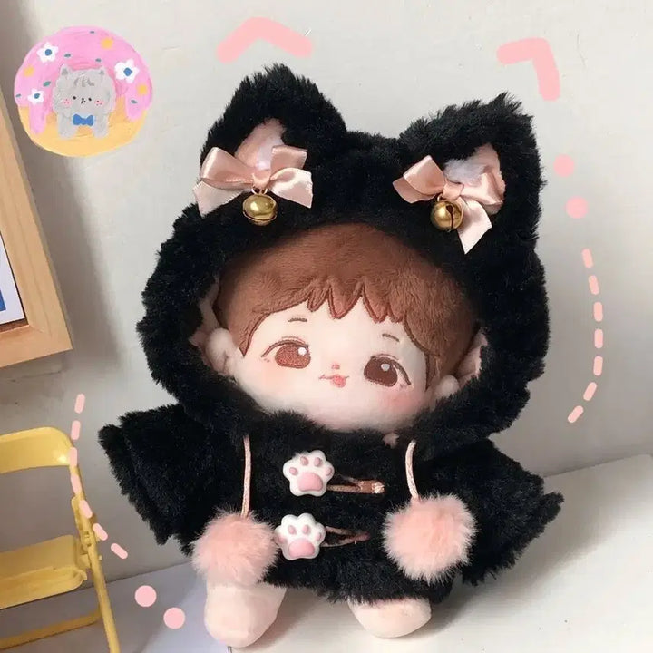 [BUNJANG] 20cm Cotton Hoodie Jacket for Dolls / 코튼 후드 자켓 20cm 고양이 양도