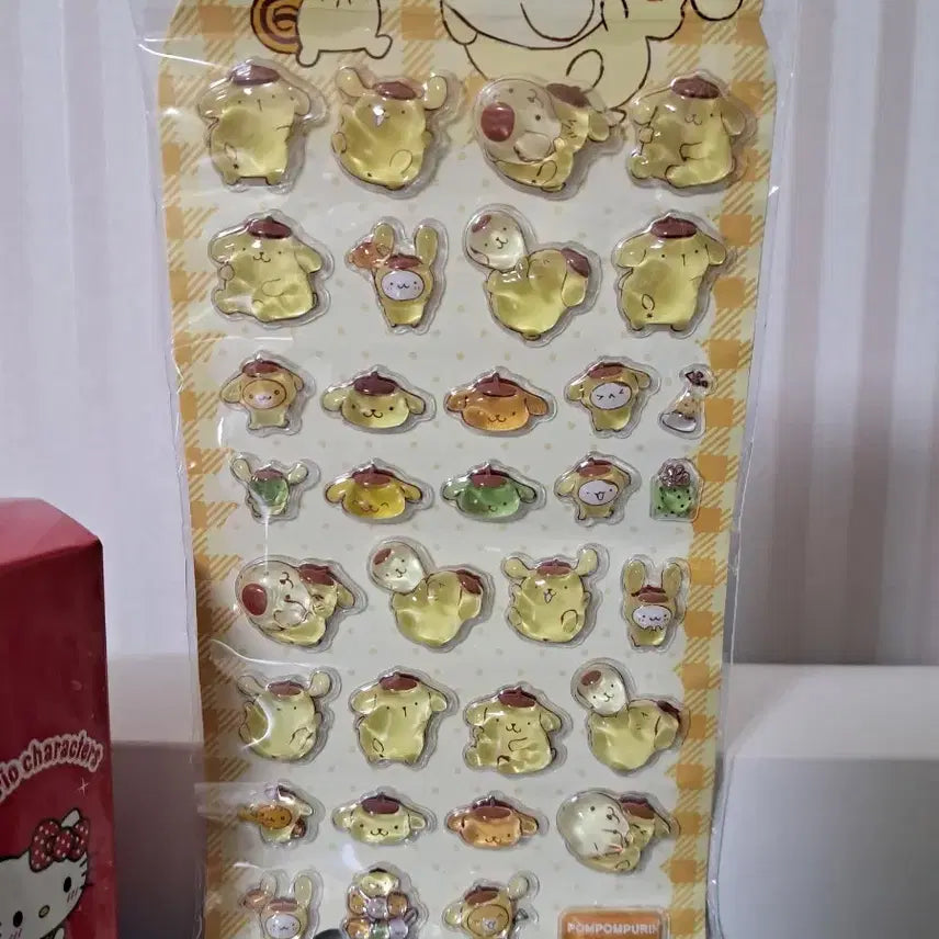 [BUNJANG] Sanrio Hello Kitty x Pompompurin Random Sticker / 산리오 헬로키티 랜덤 폼폼푸린 스티커 새상품